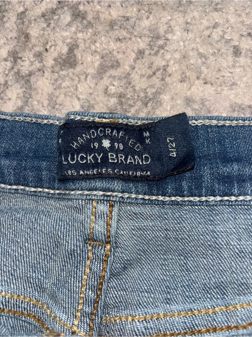 Lucky Brand Blue Embroidered Denim Shorts